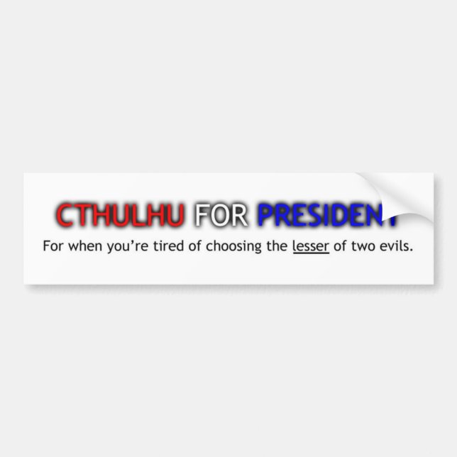 Cthulhu för presidentbildekal bildekal (Framsidan)