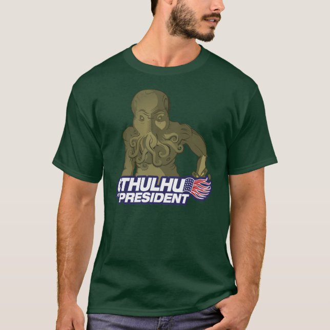 Cthulhu för presidentT-tröja Tee (Framsida)