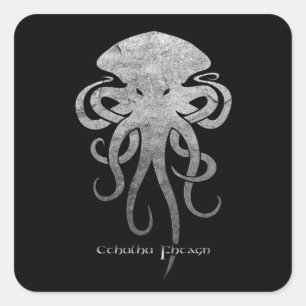 Cthulhu Fyrkantigt Klistermärke