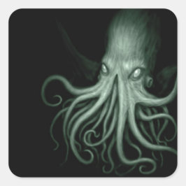 cthulhu fyrkantigt klistermärke