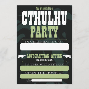Cthulhu-gruppinbjudningar Inbjudningar