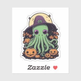 Cthulhu Halloween Galenhet - Kawaii Lila Witch Klistermärken