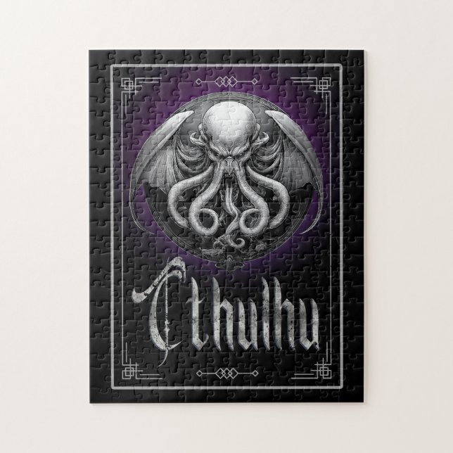 Cthulhu Halloween skräckmonster Pussel (Vertikal)