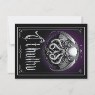 Cthulhu Halloween skräckmonster Vykort