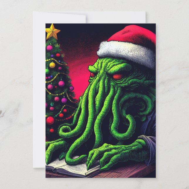 Cthulhu jul Creepmas högtidsperiod Julkort (Framsida)
