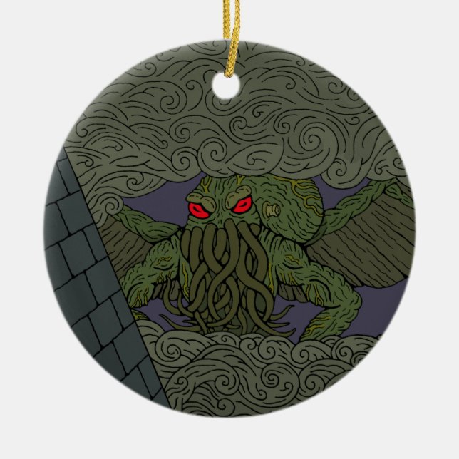 Cthulhu Julgransprydnad Keramik (Framsidan)