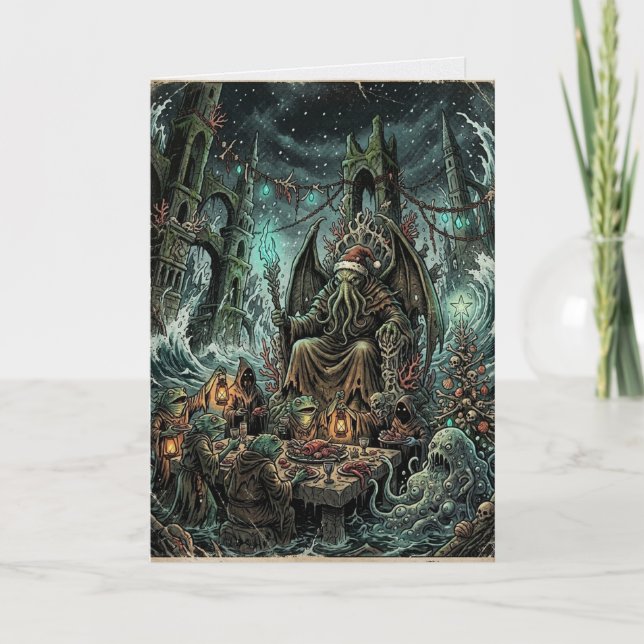 Cthulhu julmiddag Lovecraft Kort (Framsida)