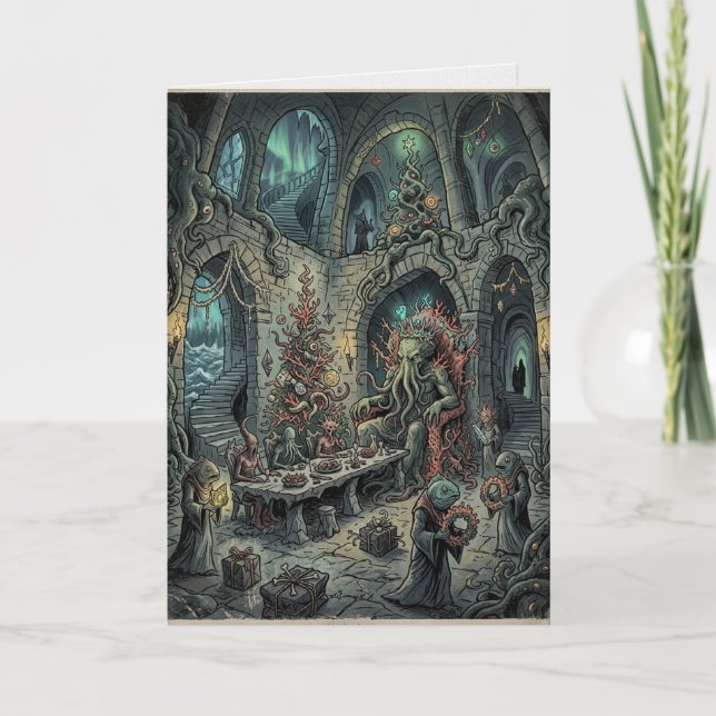 Cthulhu julmiddag Lovecraft-skräck Kort (Framsida)