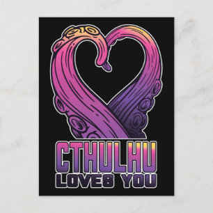 Cthulhu Kärlek You Tentacles Lovecraft Vykort