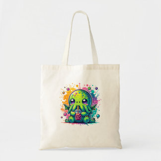 Cthulhu Kawaii Anime Alien Bubble Tea Tygkasse
