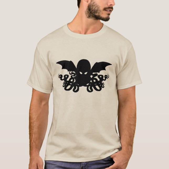 Cthulhu långärmadT-tröja - svart T-shirt (Framsida)
