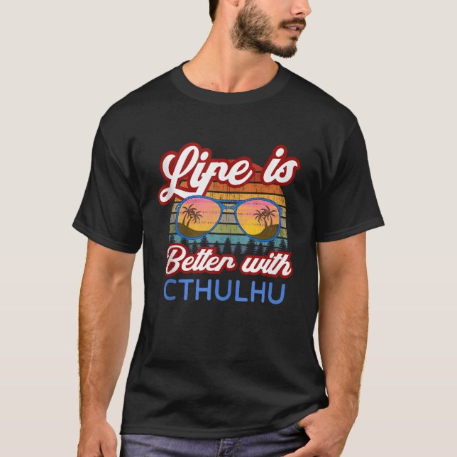 Cthulhu Lazy Haloween Costume Easy Cthulhu Cosplay T Shirt (Framsida)