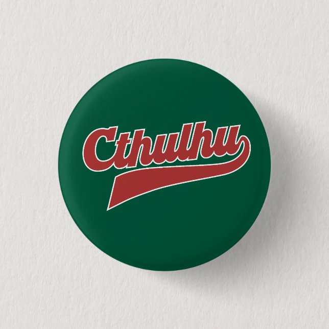 Cthulhu League-skript - Vintage Eldritch Lettering Knapp (Framsida)