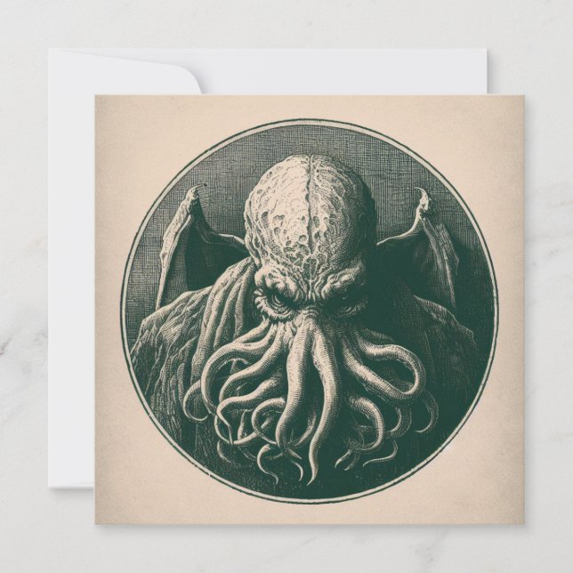Cthulhu Lovecraft Horror Kort (Framsida)