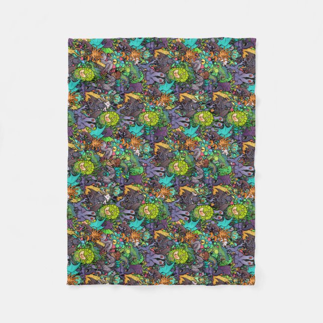 Cthulhu Lovecraft Mythos Chibi bestiarius Fleecefilt (Framsidan)