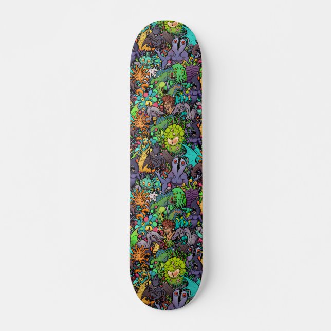 Cthulhu Lovecraft Mythos Chibi Bestiary Skateboard Bräda 19,5 Cm (Framsida)