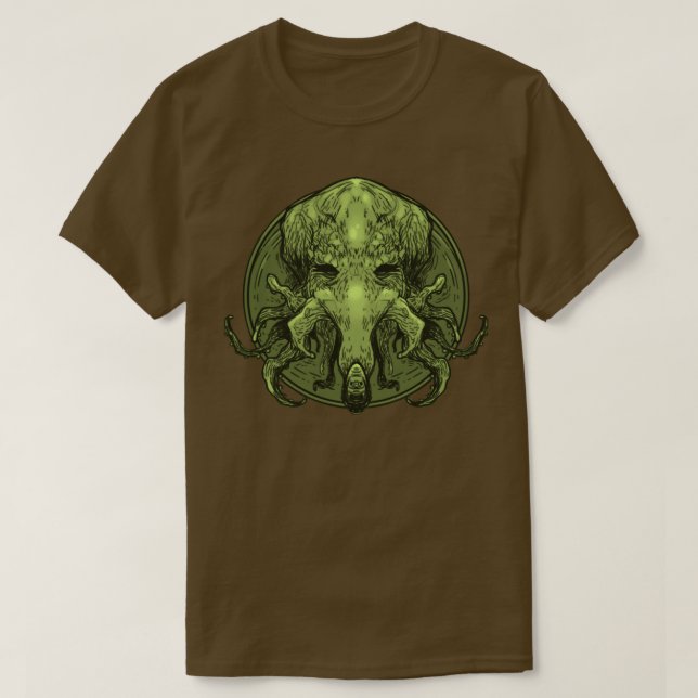 Cthulhu Medallion T Shirt (Design framsida)