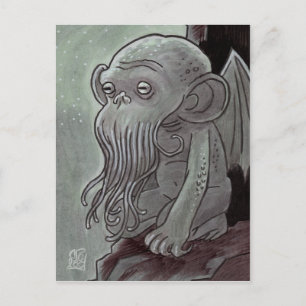 Cthulhu Monkey Postcards Vykort
