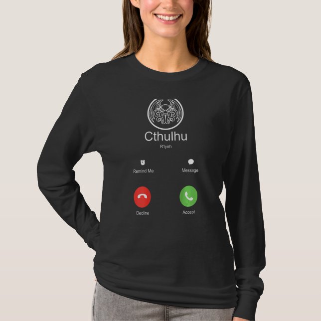 Cthulhu Monster Mythos Goth Cthulhu-döden T Shirt (Framsida)