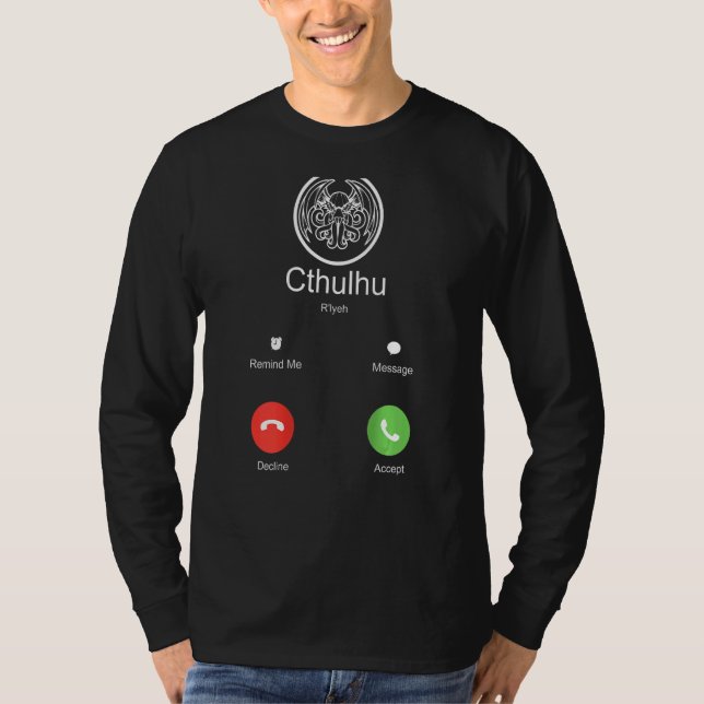 Cthulhu Monster Mythos Goth Cthulhu-döden T Shirt (Framsida)