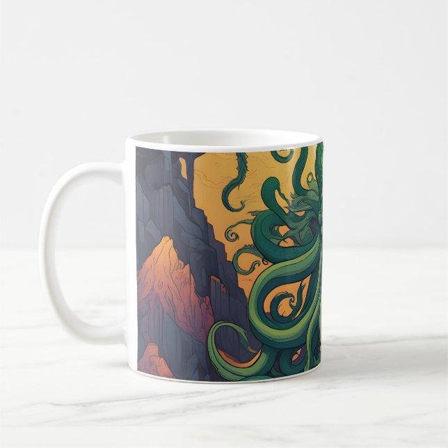 Cthulhu Mystisk symbolm Kaffemugg (Vänster)