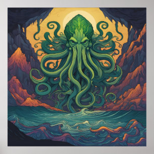 Cthulhu Mystisk symbolm Poster