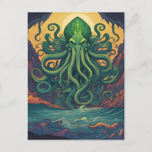 Cthulhu Mystisk symbolm Vykort