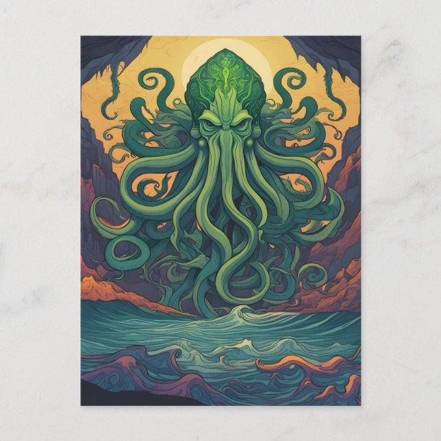 Cthulhu Mystisk symbolm Vykort (Framsida)