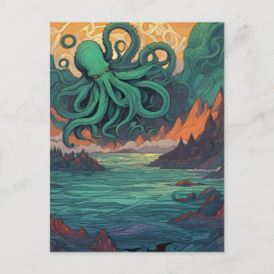 Cthulhu Mystisk symbolm Vykort