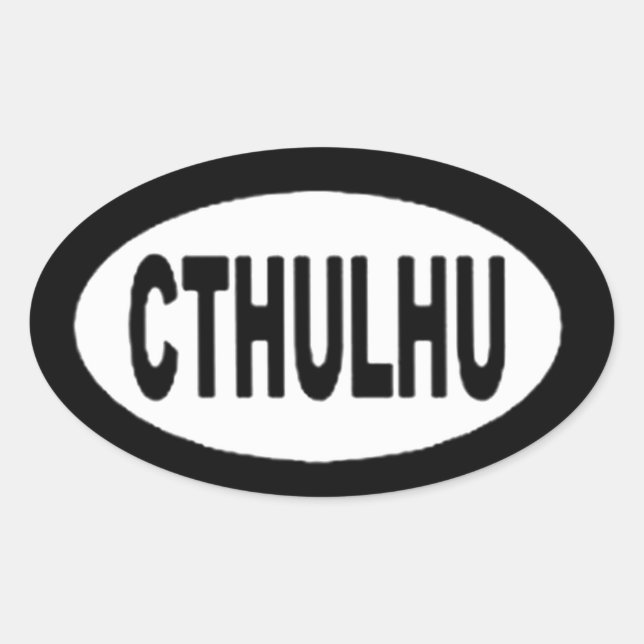 Cthulhu Ovalt Klistermärke (Framsida)