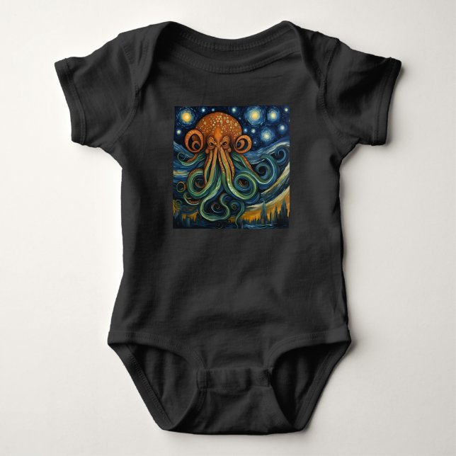 Cthulhu Post-Impressionism T Shirt (Framsida)
