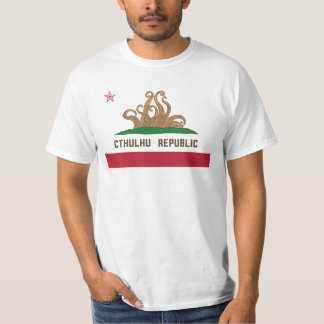 Cthulhu Republik Kalifornien Flagga Lovecraft T Shirt