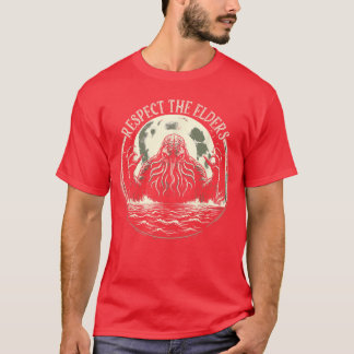 Cthulhu Respektera de Äldre Vintage Kosmisk Skräck T Shirt