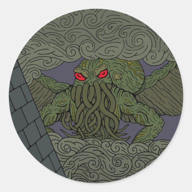 Cthulhu Runt Klistermärke (Framsida)