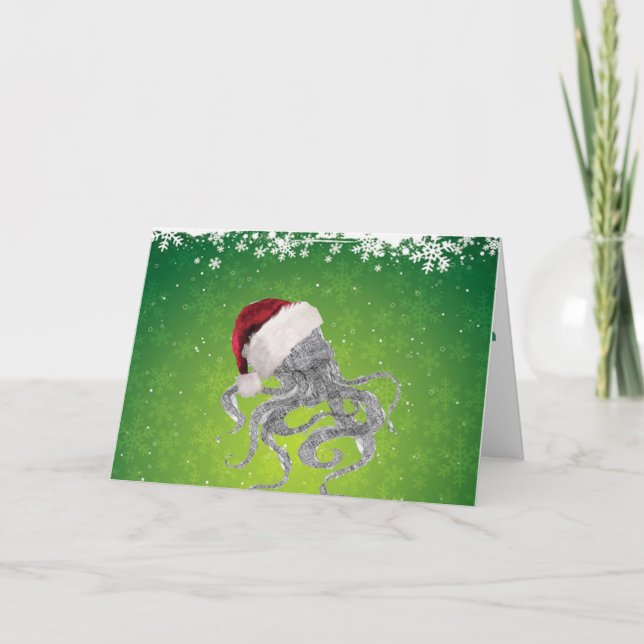 Cthulhu Santa Helgkort (Framsida)