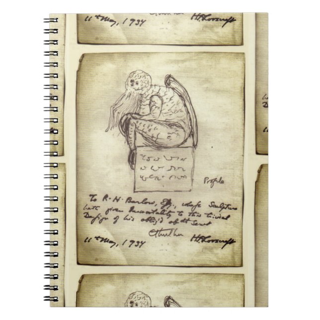 Cthulhu-sketch av Lovecraft Anteckningsbok (Framsidan)