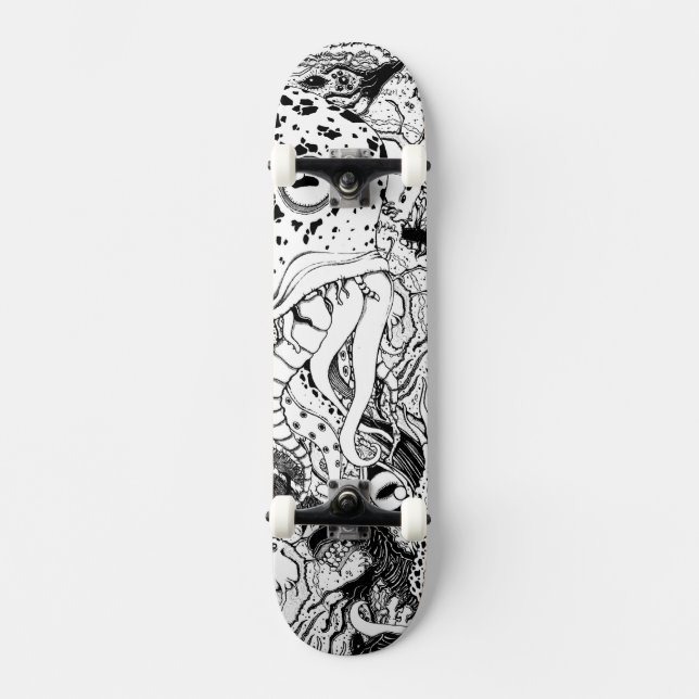 Cthulhu skridsko mini skateboard bräda 18,7 cm (Framsida)