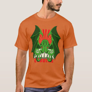 Cthulhu som håller en illustration av Lovecraft fr T Shirt