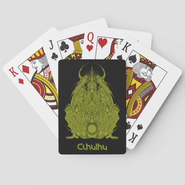 Cthulhu som leker kort casinokort (Baksidan)
