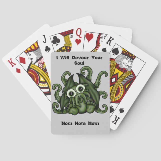 Cthulhu som leker kort casinokort (Baksidan)