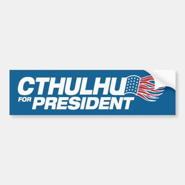 Cthulhu som president bildekal (Framsidan)