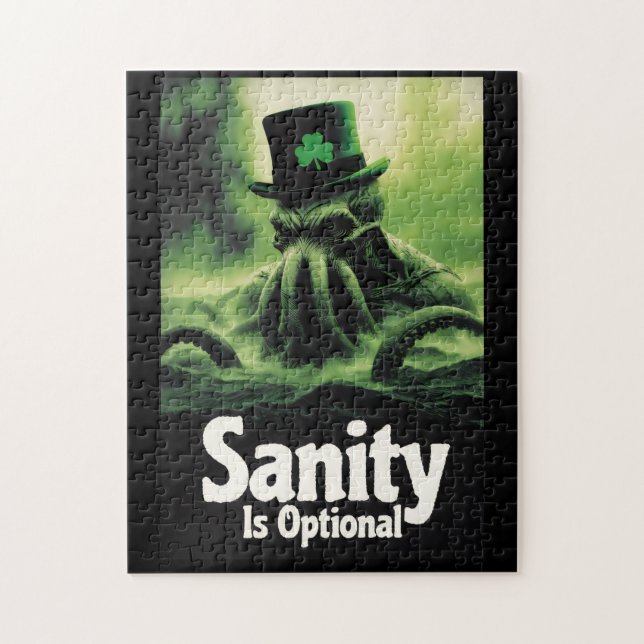 Cthulhu St Patrick's Day Irländsk Mythos Pussel (Vertikal)