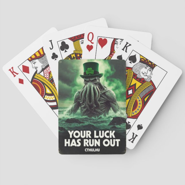 Cthulhu St Patricks Day Luck Run Out  Casinokort (Baksidan)