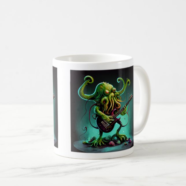 Cthulhu Sten 'n Roll Classic Mugg, 11 oz Kaffemugg (Framsida höger)
