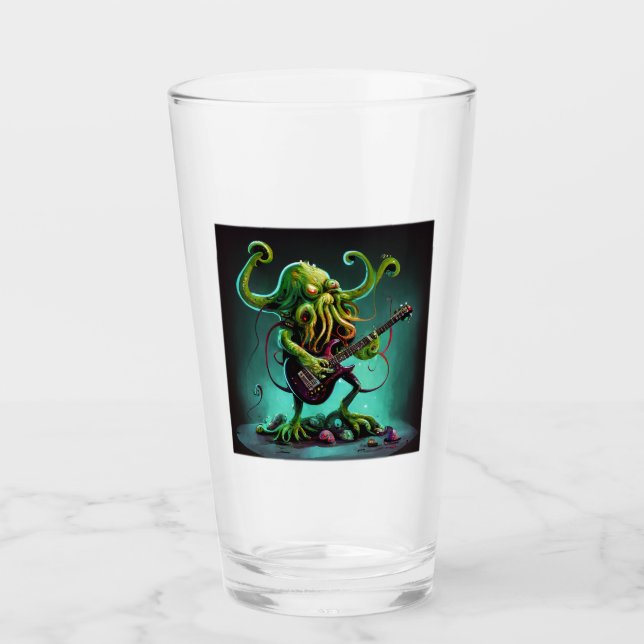 Cthulhu Sten 'n Roll Glass Tumbler Glaskopp (Framsida)