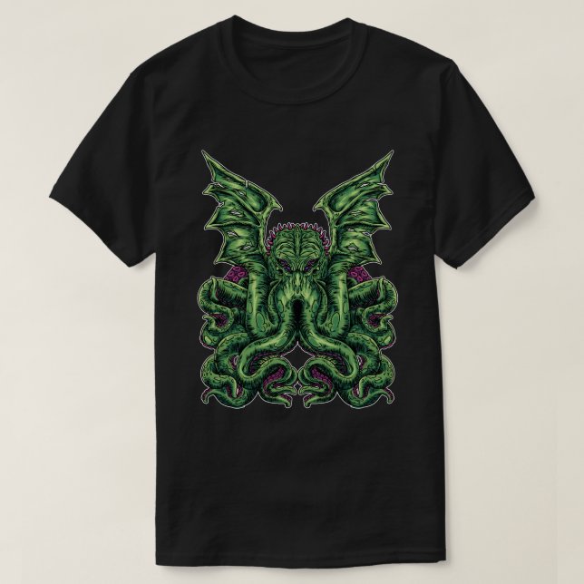 Cthulhu Stigning T Shirt (Design framsida)