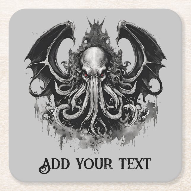 Cthulhu Underlägg Papper Kvadrat (Framsidan)