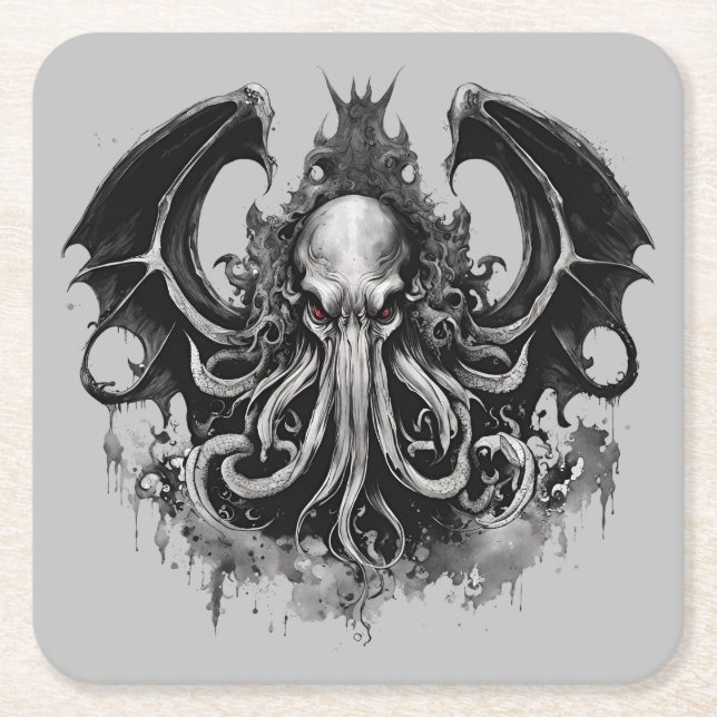 Cthulhu Underlägg Papper Kvadrat (Framsidan)