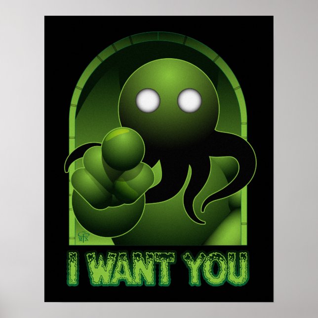 Cthulhu vill att du Poster (Framsidan)