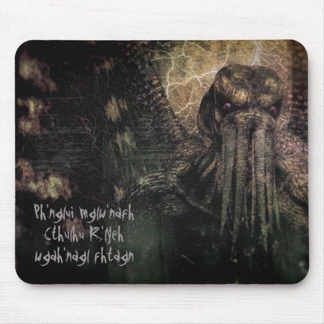 Cthulhu worshipperss anpassningsbar för ramsa musmatta (Framsidan)